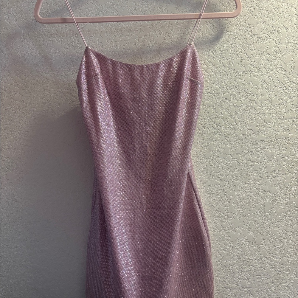 Sparkley Pink Mini Dress